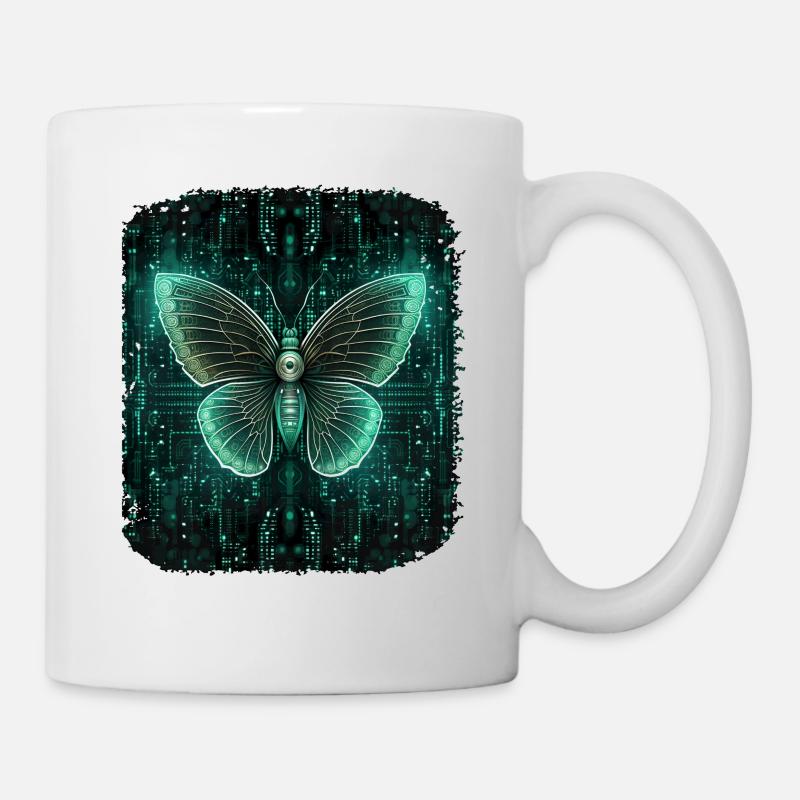 Programmierung PC Programm Code Schmetterling - Tasse - Weiß