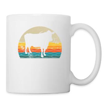 Cow Animal Farmer Moo Retro Farm Gift - Mug blanc - blanc - Droite