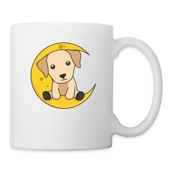 Moon Labrador animaux mignons pour les enfants la nuit - Mug blanc - blanc - Droite