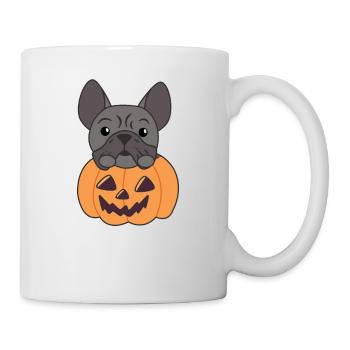 Bouledogue français citrouille chiens mignons joyeux Halloween - Mug blanc - blanc - Droite