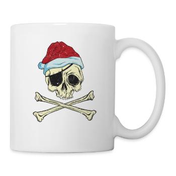Pirate Christmas Jolly Roger Santa Hut - Mug - white - Right