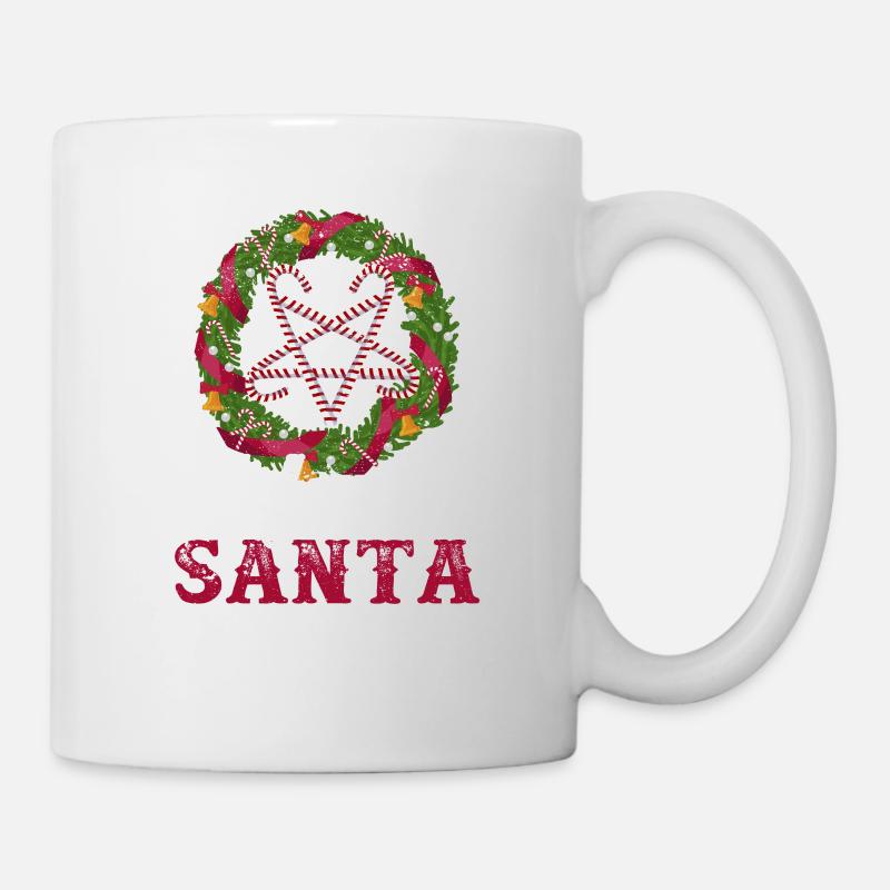 Hail Santa Claus Candy Cane Christmas - Mug - white