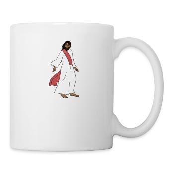 Schwarz Jesus Christus Weihnachtsmann Christlich - Tasse - Weiß - Rechts