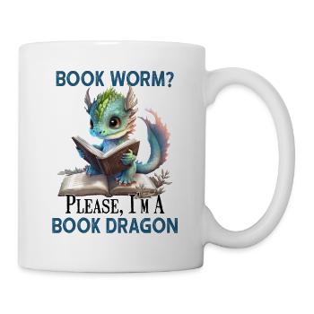 Book Worm Please, I'm A Book Dragon - Mug - white - Right