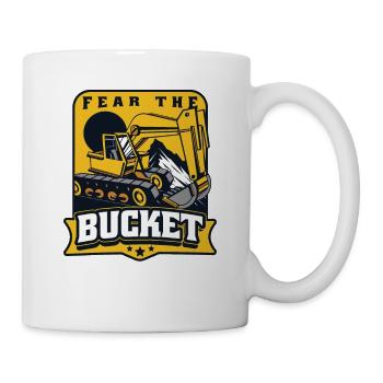 Fear The Bucket duty cycle crawler crane crawler excavator - Mug - white - Right