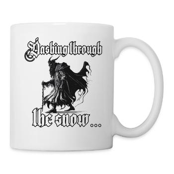 Horror Krampus T-Shirt Mystische Weihnachtsfigur - Tasse - Weiß - Rechts