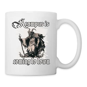 Dunkles Krampus Shirt Symbol der Angst - Tasse - Weiß - Rechts