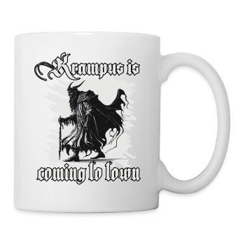 Horror Krampus T-Shirt dunkle Seite der Weihnacht - Tasse - Weiß - Rechts