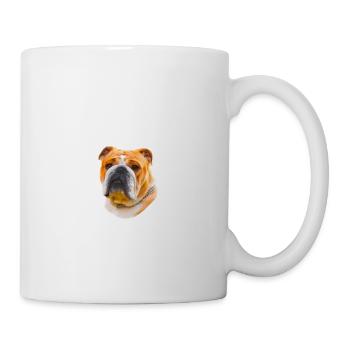 Vorsicht - Bissiges Frauchen - Old English Bulldog - Tasse - Weiß - Rechts