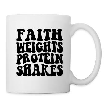 Faith Weights Protein Shakes - Tasse - Weiß - Rechts