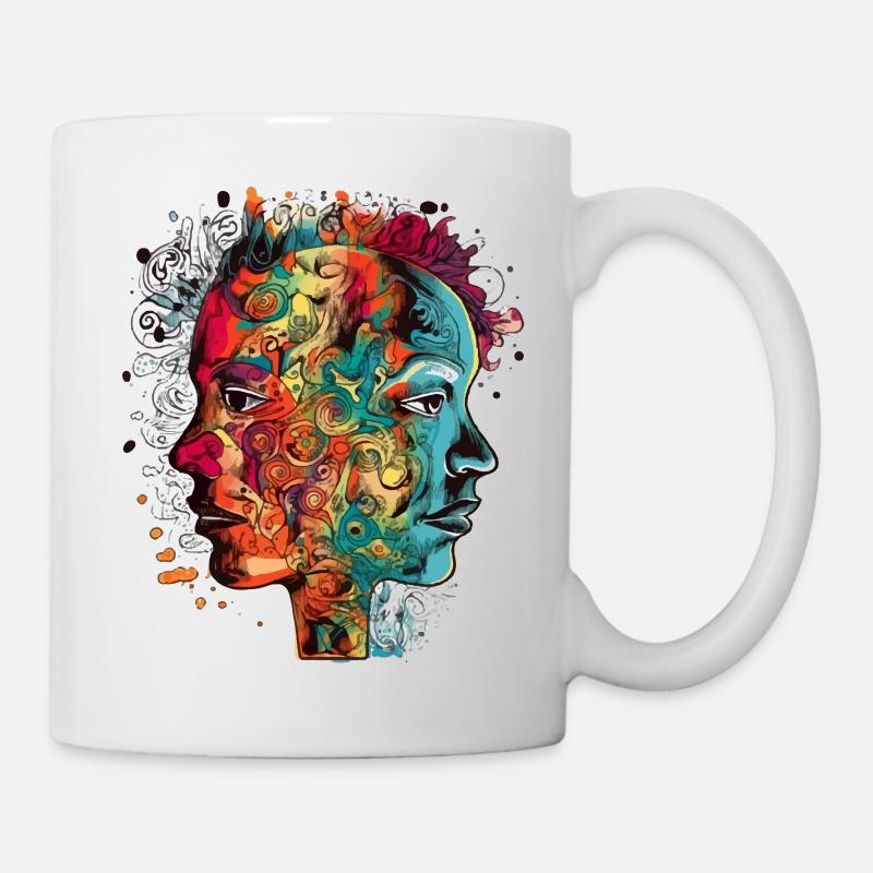 Double portraits - Mug blanc - blanc