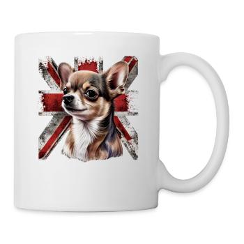 Chihuahua - Großbritannien England Flagge Farben - Tasse - Weiß - Rechts