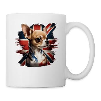 Chihuahua - Großbritannien England Flagge Farben - Tasse - Weiß - Rechts