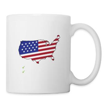 America Bound Country Travel American Flag US - Mug - white - Right
