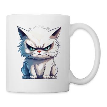 cat grumpy grumpy grumpy meow funny - Mug - white - Right