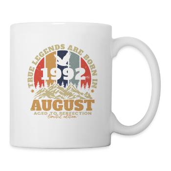 August 1992 Vintage Birthday Retro - Mug - white - Right