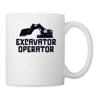 Excavator Operator Excavator Seilbagger - Tasse - Weiß - Rechts