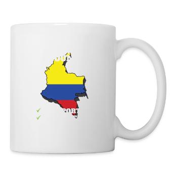 Colombia Bound Country Travel Colombian Flag - Tasse - Weiß - Rechts