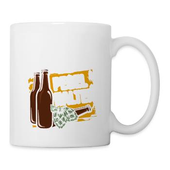Regel #1 An Männertag: Pegel Halten Bier Trinken - Tasse - Weiß - Rechts