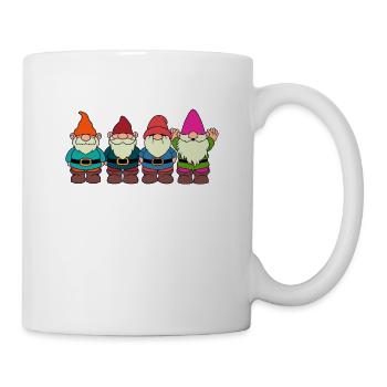 4 Gartenzwerge - Tasse - Weiß - Rechts