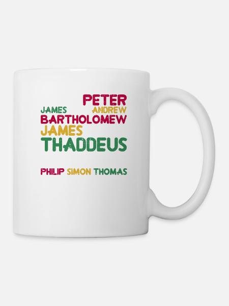 Jesus Christ 12 Apostles God Cadre Christian - Mug - white