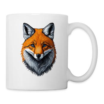 Cute Fox Motif Forest Animal Fox Cute Smart - Mug - white - Right