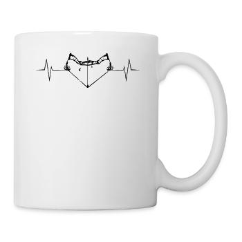 Outdoor Jagd Bogen Ziel Bogenschütze Herzschlag Liebe - Tasse - Weiß - Rechts