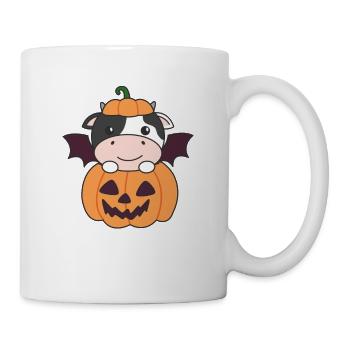 Costume de chauve-souris de citrouille d’Halloween heureux - Mug blanc - blanc - Droite