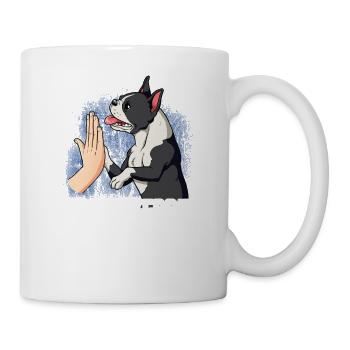 Boston Terrier - Tasse - Weiß - Rechts
