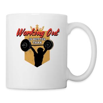 Calisthenics Street Workout Park Fitness Training - Tasse - Weiß - Rechts