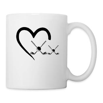 Golfing Heart Golfer Golf Player - Tasse - Weiß - Rechts