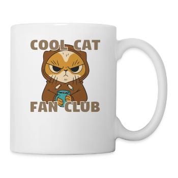 Domestic Cat Shorthair Maine Coon Siamese Cat Cat - Mug - white - Right