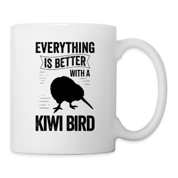 Tout est mieux avec l’oiseau kiwi Nouvelle-Zélande - Mug blanc - blanc - Droite