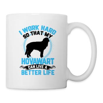 Hovawart arbeite hart derber Bauernhund - Tasse - Weiß - Rechts