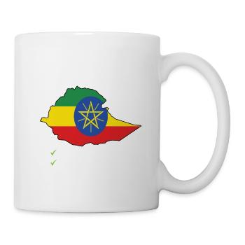 Voyage à destination de l’Éthiopie Drapeau éthiopien - Mug blanc - blanc - Droite