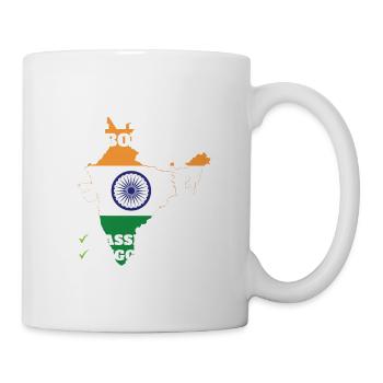India Bound Country Travel Indian Flag Vacation - Tasse - Weiß - Rechts
