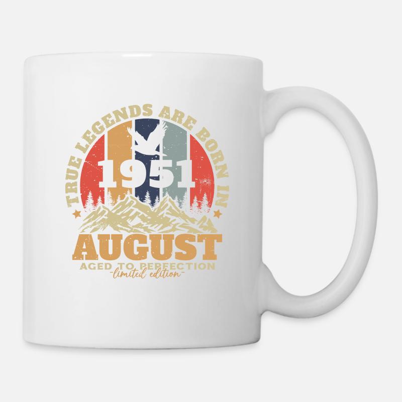Vintage Aout 1951 Rétro Cadeau Anniversaire - Mug blanc - blanc