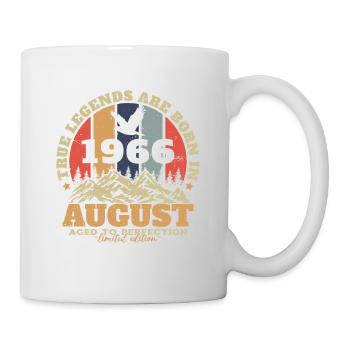 August 1966 Vintage Retro Geburtstagsgeschenk - Tasse - Weiß - Rechts