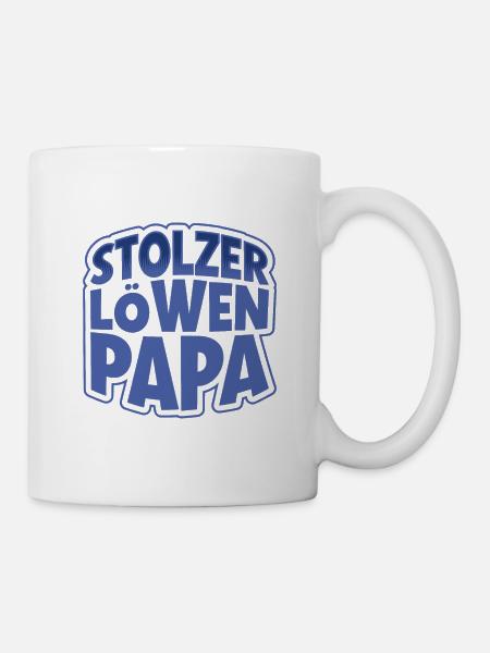 Stolzer Löwenpapa - Tasse - Weiß