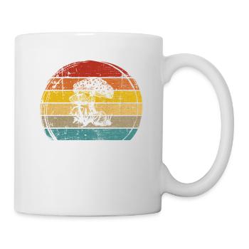 Mushroom Mushrooms Boletus Toadstool Retro Gift - Mug - white - Right