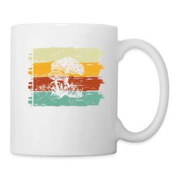 Mushroom Mushrooms Boletus Toadstool Retro Gift - Mug - white - Right