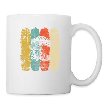 Mushroom Mushrooms Boletus Toadstool Retro Gift - Mug - white - Right