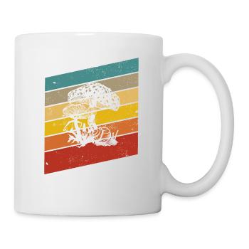 Mushroom Mushrooms Boletus Toadstool Retro Gift - Mug - white - Right