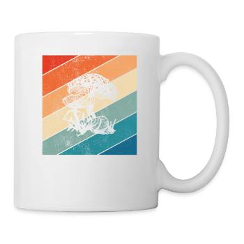 Mushroom Mushrooms Boletus Toadstool Retro Gift - Mug - white - Right