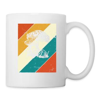 Mushroom Retro Mushrooms Porcini Mushroom Toadstool Gift - Mug - white - Right