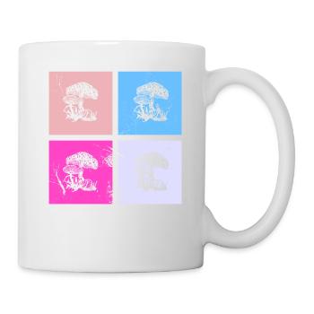 Mushroom Mushrooms Boletus Toadstool Retro Gift - Mug - white - Right
