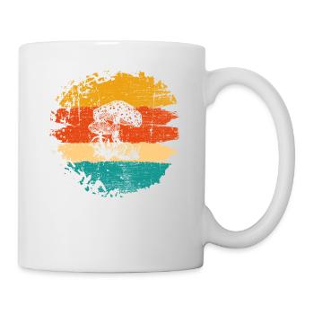 Mushroom Mushrooms Boletus Toadstool Retro Gift - Mug - white - Right