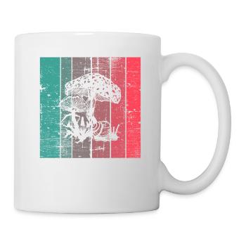 Mushroom Retro Mushrooms Porcini Mushroom Toadstool Gift - Mug - white - Right