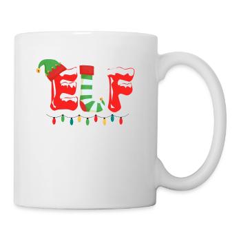 Elf Squad Weihnachten Matching Familie Pyjamas Fun - Tasse - Weiß - Rechts