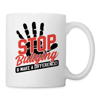 Monat des Bewusstseins gegen Mobbing - Tasse - Weiß - Rechts